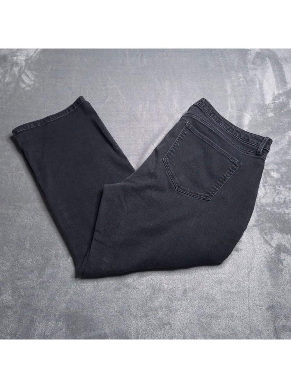 NYDJ Womens Barbara Bootcut Jeans 16W Black Mid Rise Stretch Altered